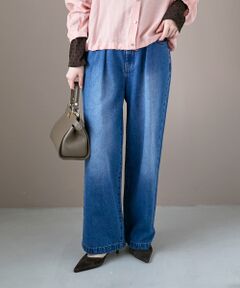 le.coeur blanc / ルクールブラン デニムパンツ | タックワイドデニムパンツ