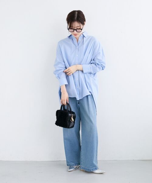 le.coeur blanc / ルクールブラン デニムパンツ | タックワイドデニムパンツ | 詳細12