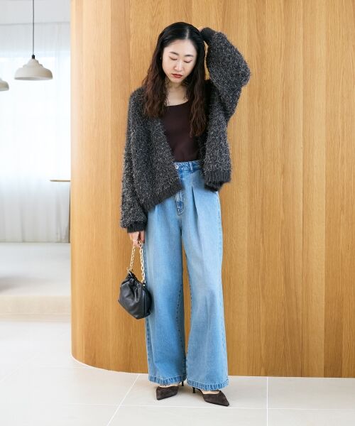 le.coeur blanc / ルクールブラン デニムパンツ | タックワイドデニムパンツ | 詳細14