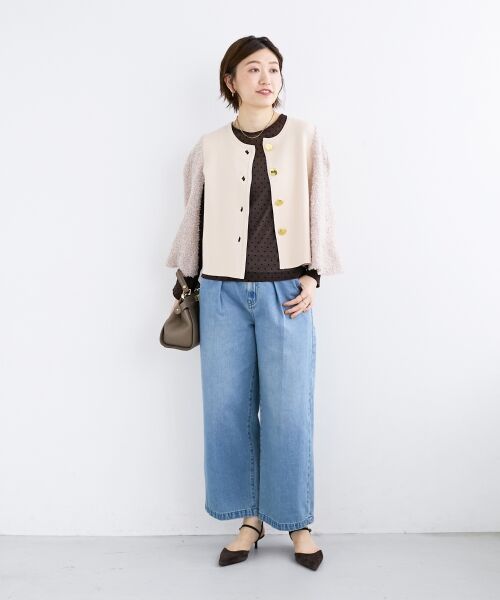 le.coeur blanc / ルクールブラン デニムパンツ | タックワイドデニムパンツ | 詳細15