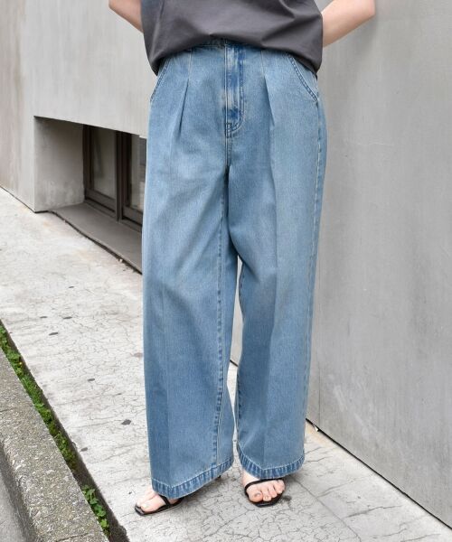 le.coeur blanc / ルクールブラン デニムパンツ | タックワイドデニムパンツ | 詳細20