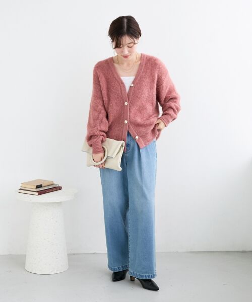 le.coeur blanc / ルクールブラン デニムパンツ | タックワイドデニムパンツ | 詳細7