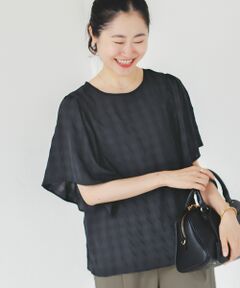 le.coeur blanc / ルクールブラン シャツ・ブラウス | 《手洗い可能》ギンガムギャザーフレアスリーブブラウス