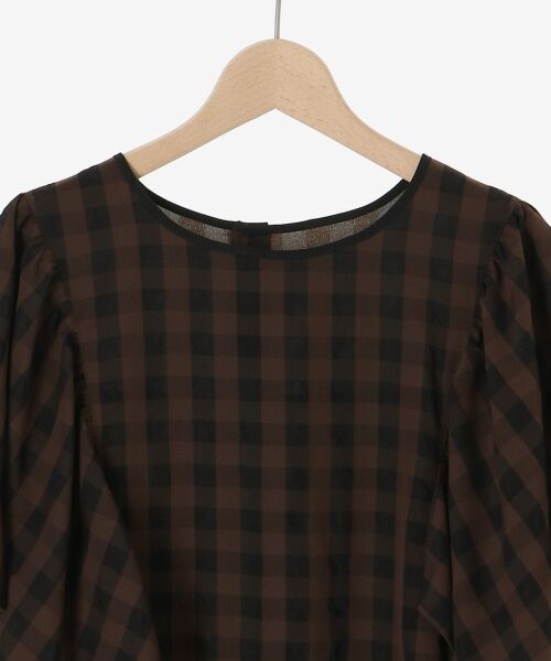 le.coeur blanc / ルクールブラン シャツ・ブラウス | 《手洗い可能》ギンガムギャザーフレアスリーブブラウス | 詳細19