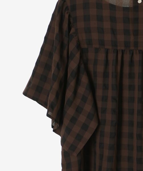 le.coeur blanc / ルクールブラン シャツ・ブラウス | 《手洗い可能》ギンガムギャザーフレアスリーブブラウス | 詳細20