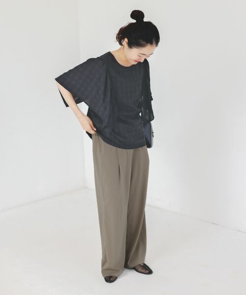 le.coeur blanc / ルクールブラン シャツ・ブラウス | 《手洗い可能》ギンガムギャザーフレアスリーブブラウス | 詳細7