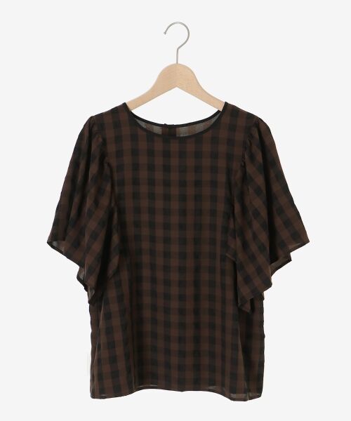 le.coeur blanc / ルクールブラン シャツ・ブラウス | 《手洗い可能》ギンガムギャザーフレアスリーブブラウス | 詳細9