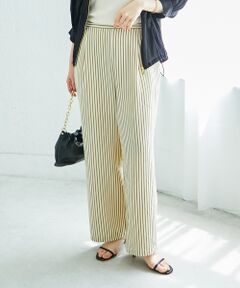 le.coeur blanc / ルクールブラン その他パンツ | 《楽な履き心地◎》ドビーストライプサッカータックパンツ