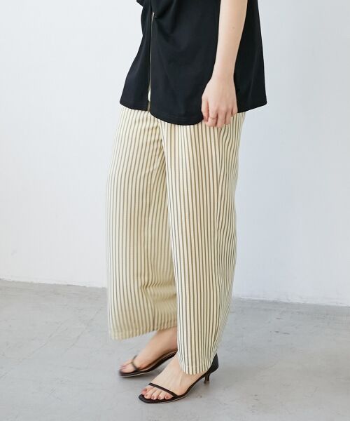 le.coeur blanc / ルクールブラン その他パンツ | 《楽な履き心地◎》ドビーストライプサッカータックパンツ | 詳細10