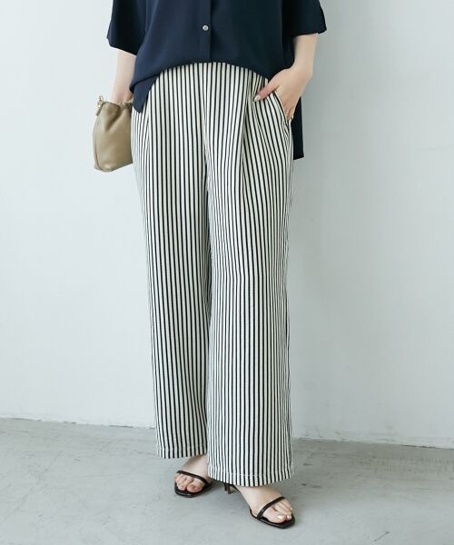 le.coeur blanc / ルクールブラン その他パンツ | 《楽な履き心地◎》ドビーストライプサッカータックパンツ | 詳細20