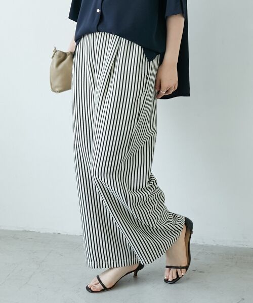 le.coeur blanc / ルクールブラン その他パンツ | 《楽な履き心地◎》ドビーストライプサッカータックパンツ | 詳細21