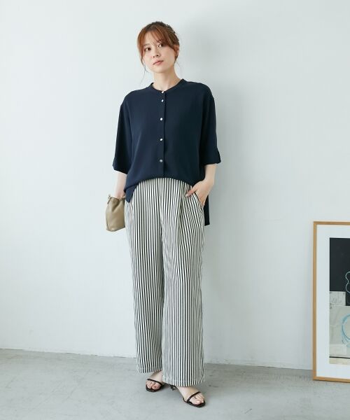 le.coeur blanc / ルクールブラン その他パンツ | 《楽な履き心地◎》ドビーストライプサッカータックパンツ | 詳細29