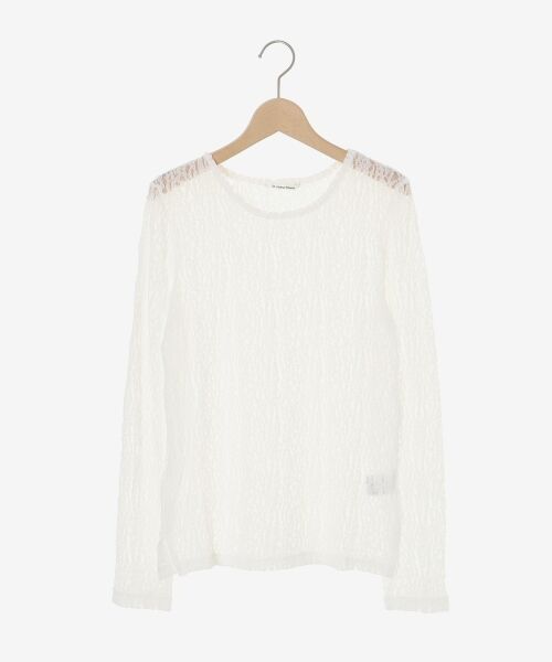 le.coeur blanc / ルクールブラン カットソー | ストレッチレースクルーネックカットソー | 詳細1