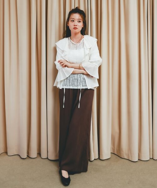 le.coeur blanc / ルクールブラン カットソー | ストレッチレースクルーネックカットソー | 詳細13