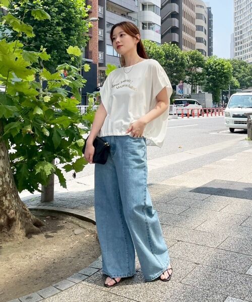 le.coeur blanc / ルクールブラン Tシャツ | 《手洗い可能》ドロストハクプリントTシャツ | 詳細11