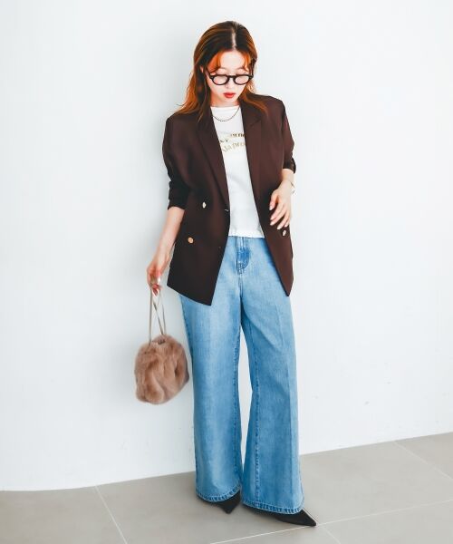 le.coeur blanc / ルクールブラン Tシャツ | 《手洗い可能》ドロストハクプリントTシャツ | 詳細17