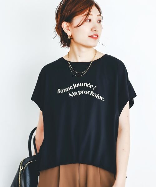 le.coeur blanc / ルクールブラン Tシャツ | 《手洗い可能》ドロストハクプリントTシャツ | 詳細19