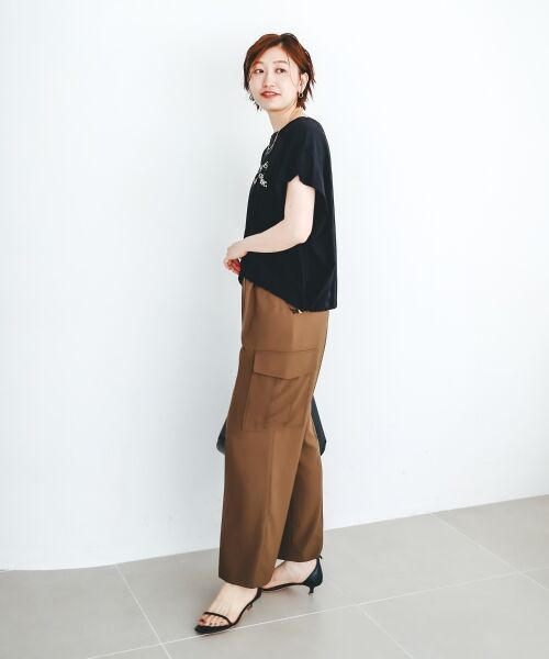 le.coeur blanc / ルクールブラン Tシャツ | 《手洗い可能》ドロストハクプリントTシャツ | 詳細23