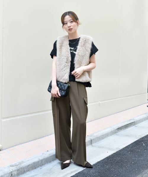 le.coeur blanc / ルクールブラン Tシャツ | 《手洗い可能》ドロストハクプリントTシャツ | 詳細4