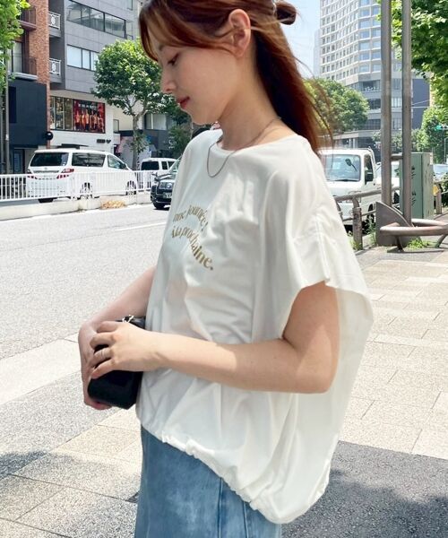 le.coeur blanc / ルクールブラン Tシャツ | 《手洗い可能》ドロストハクプリントTシャツ | 詳細7