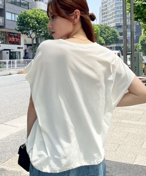 le.coeur blanc / ルクールブラン Tシャツ | 《手洗い可能》ドロストハクプリントTシャツ | 詳細8