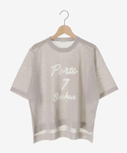 le.coeur blanc / ルクールブラン ニット・セーター | 《手洗い可能》シアー刺繍ハーフスリーブニット | 詳細15