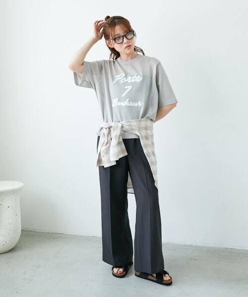 le.coeur blanc / ルクールブラン ニット・セーター | 《手洗い可能》シアー刺繍ハーフスリーブニット | 詳細22