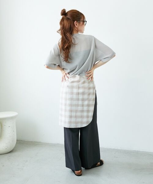 le.coeur blanc / ルクールブラン ニット・セーター | 《手洗い可能》シアー刺繍ハーフスリーブニット | 詳細23