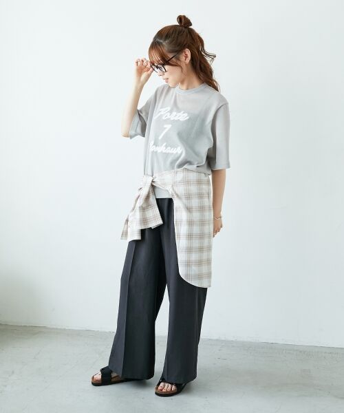 le.coeur blanc / ルクールブラン ニット・セーター | 《手洗い可能》シアー刺繍ハーフスリーブニット | 詳細24