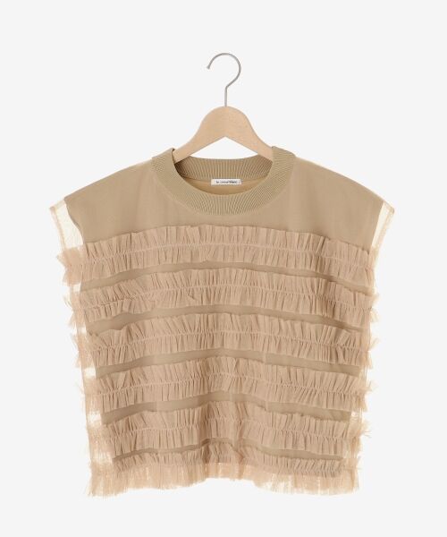 le.coeur blanc / ルクールブラン ニット・セーター | チュールフリルフレンチニット | 詳細1