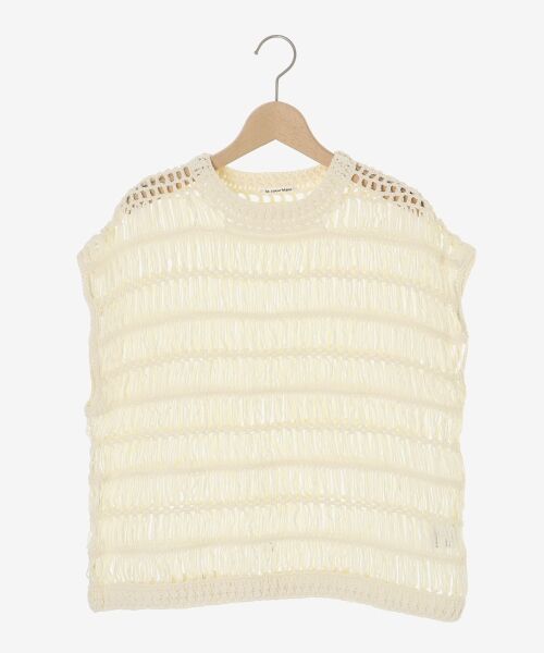 le.coeur blanc / ルクールブラン ベスト | 《手洗い可能》透かし編みデザインニットベスト | 詳細10