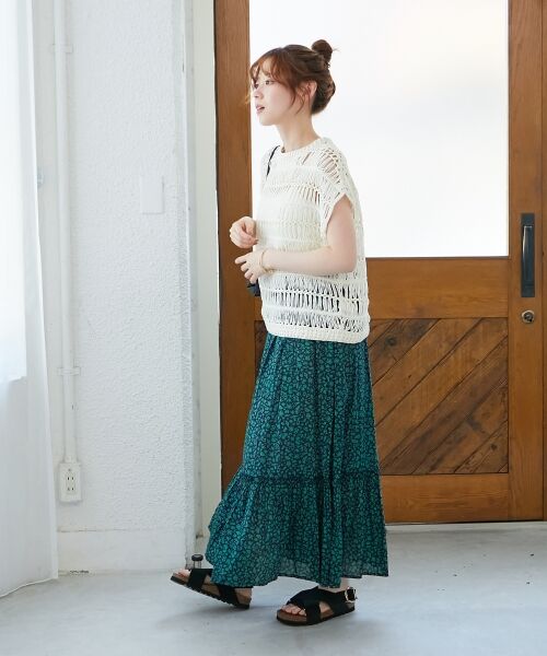 le.coeur blanc / ルクールブラン ベスト | 《手洗い可能》透かし編みデザインニットベスト | 詳細17