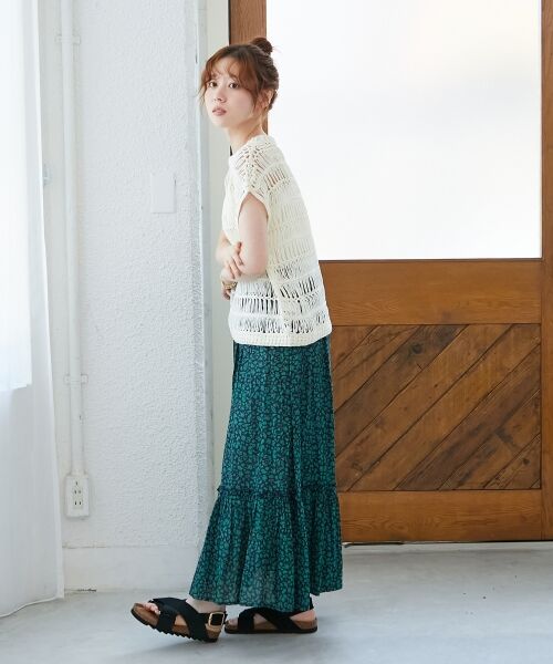 le.coeur blanc / ルクールブラン ベスト | 《手洗い可能》透かし編みデザインニットベスト | 詳細18