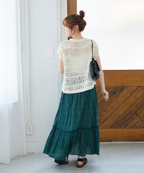 le.coeur blanc / ルクールブラン ベスト | 《手洗い可能》透かし編みデザインニットベスト | 詳細20