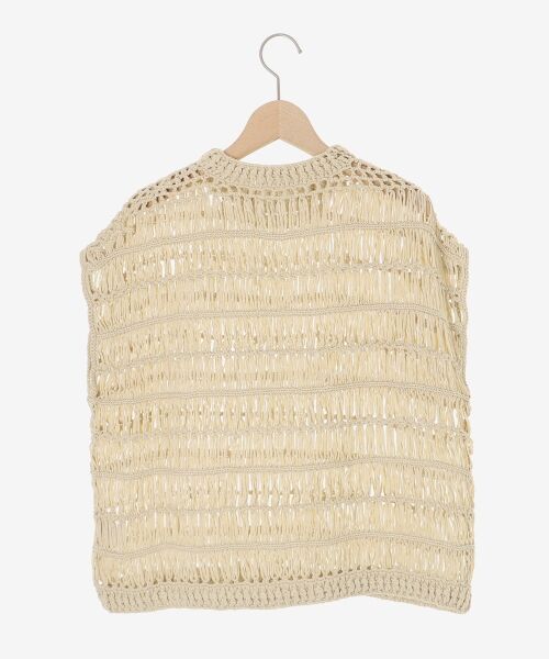 le.coeur blanc / ルクールブラン ベスト | 《手洗い可能》透かし編みデザインニットベスト | 詳細21