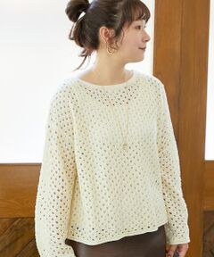 le.coeur blanc / ルクールブラン ニット・セーター | スパンコールメッシュニットプルオーバー