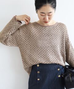 le.coeur blanc / ルクールブラン ニット・セーター | スパンコールメッシュニットプルオーバー