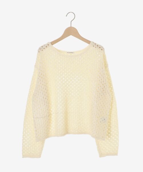 le.coeur blanc / ルクールブラン ニット・セーター | スパンコールメッシュニットプルオーバー | 詳細1