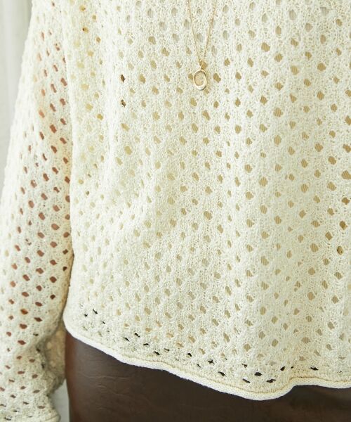 le.coeur blanc / ルクールブラン ニット・セーター | スパンコールメッシュニットプルオーバー | 詳細7