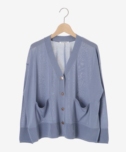 le.coeur blanc / ルクールブラン カーディガン・ボレロ | 《手洗い可能》ハイゲージワイドVネックカーディガン | 詳細1