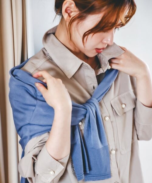 le.coeur blanc / ルクールブラン カーディガン・ボレロ | 《手洗い可能》ハイゲージワイドVネックカーディガン | 詳細11