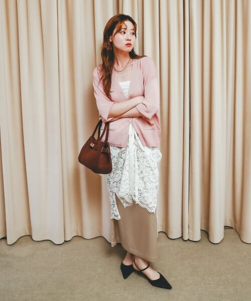 le.coeur blanc / ルクールブラン カーディガン・ボレロ | 《手洗い可能》ハイゲージワイドVネックカーディガン | 詳細19