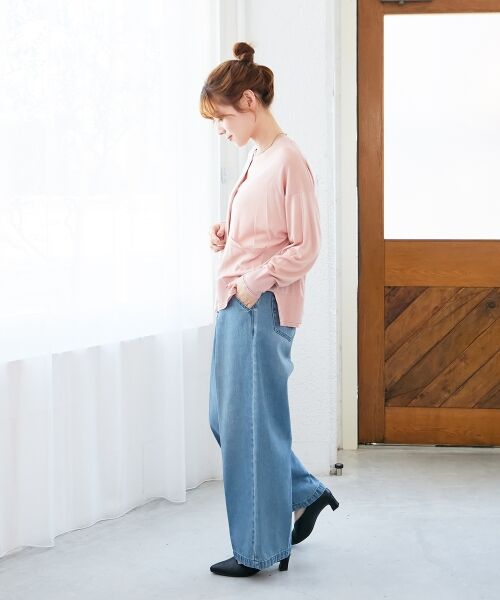 le.coeur blanc / ルクールブラン カーディガン・ボレロ | 《手洗い可能》ハイゲージワイドVネックカーディガン | 詳細28