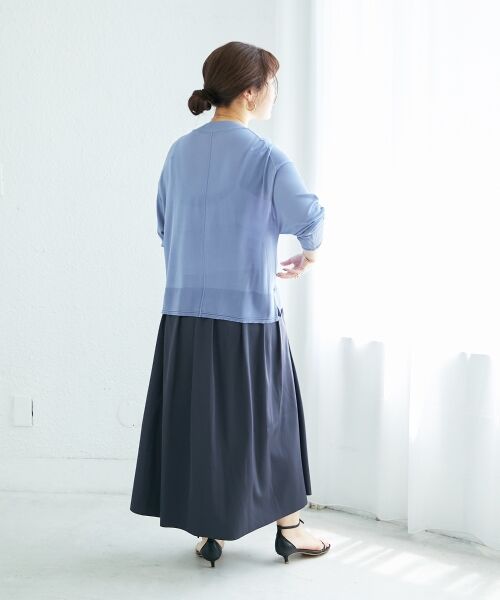 le.coeur blanc / ルクールブラン カーディガン・ボレロ | 《手洗い可能》ハイゲージワイドVネックカーディガン | 詳細9