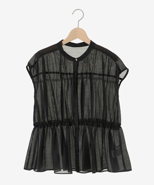 le.coeur blanc / ルクールブラン シャツ・ブラウス | 《程よいシアー感》シャーリングギャザーフレンチブラウス | 詳細12