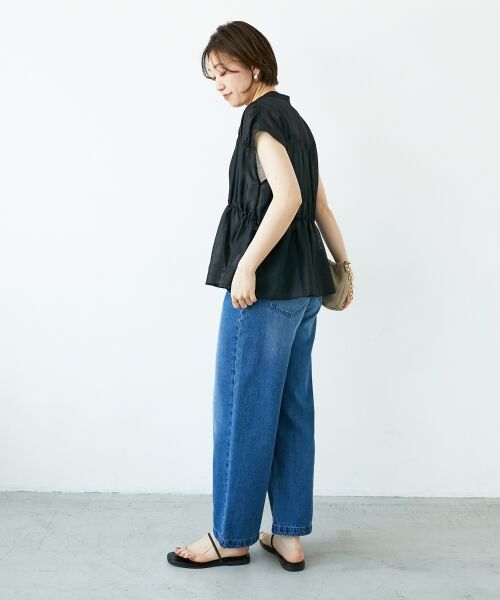 le.coeur blanc / ルクールブラン シャツ・ブラウス | 《程よいシアー感》シャーリングギャザーフレンチブラウス | 詳細19