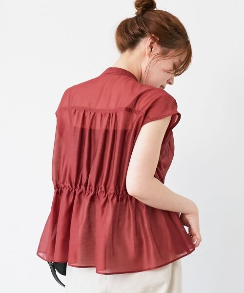 le.coeur blanc / ルクールブラン シャツ・ブラウス | 《程よいシアー感》シャーリングギャザーフレンチブラウス | 詳細27