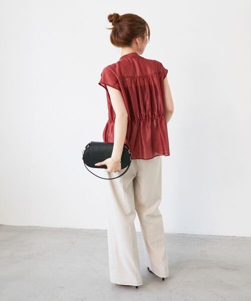 le.coeur blanc / ルクールブラン シャツ・ブラウス | 《程よいシアー感》シャーリングギャザーフレンチブラウス | 詳細30