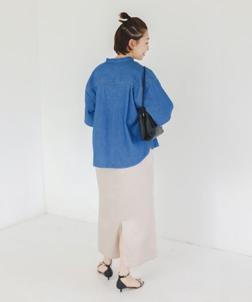 le.coeur blanc / ルクールブラン シャツ・ブラウス | スタンドネックパールボタンハーフスリーブシャツ | 詳細16