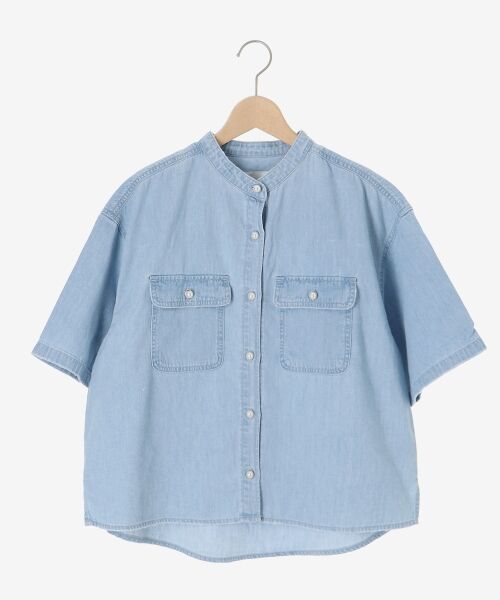 le.coeur blanc / ルクールブラン シャツ・ブラウス | スタンドネックパールボタンハーフスリーブシャツ | 詳細17